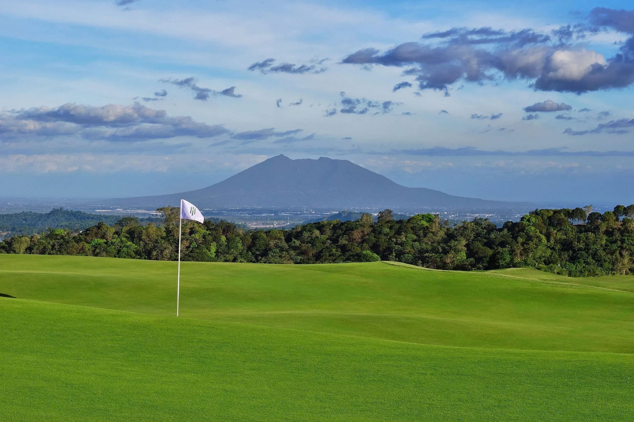 Mount Arayat behind Dragons Landing at Hann Reserve
